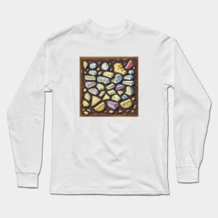 Cheese Vintage Pattern Foodie Since Retro Long Sleeve T-Shirt